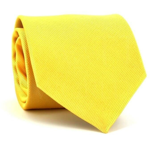 Gravata Lisa Amarela MicroTwill
