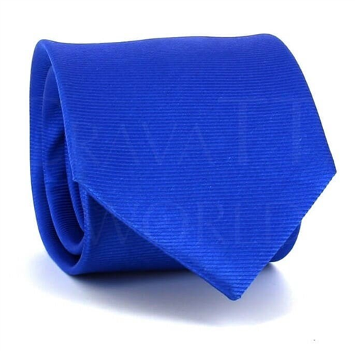 Gravata Lisa Azul Twill Horizontal