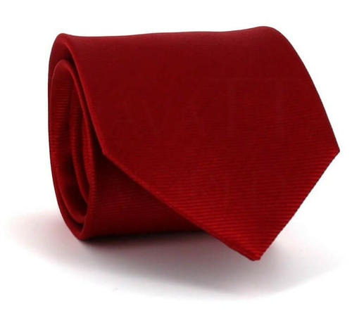 Gravata Lisa Vermelha Twill Horizontal