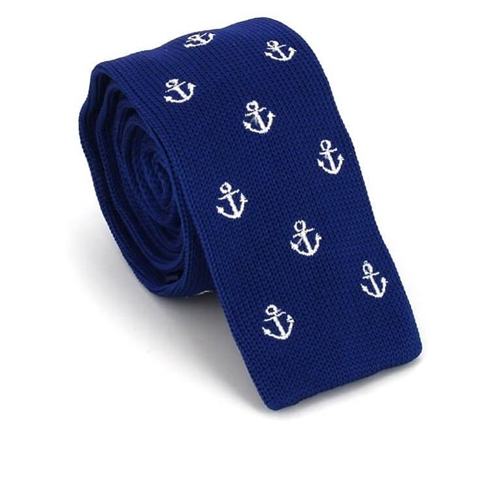 Gravata Ponto Âncoras Azul Marinho