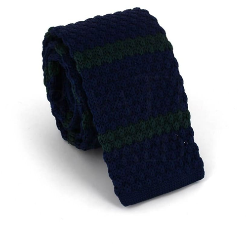Gravata Ponto Azul Riscas Verdes