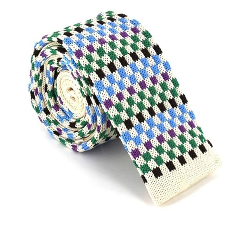Gravata Ponto Xadrez Multicolorida