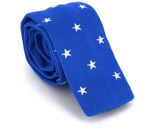 Gravata Ponto Estrelas Azul