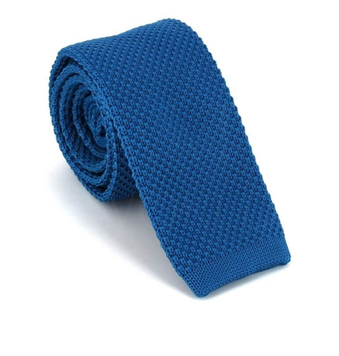 Gravata Ponto Liso Azul Cobalto