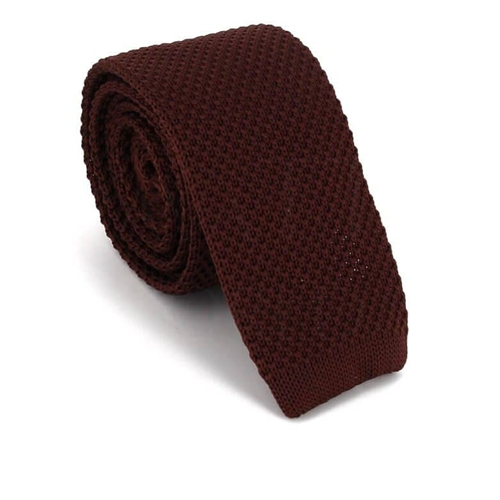 Gravata Ponto Liso Castanho Chocolate