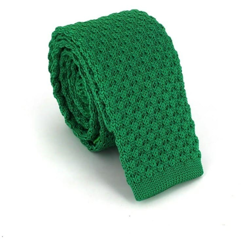 Gravata Ponto Liso Ondas Verde