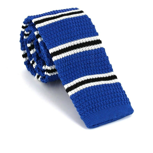 Gravata Ponto Riscas Finas Azul