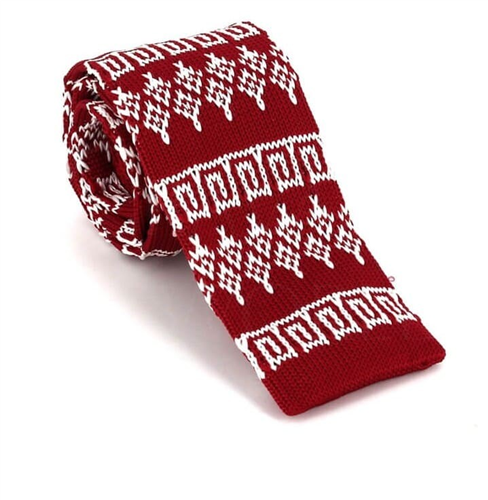 Gravata Ponto Vermelha Estampada Invernal