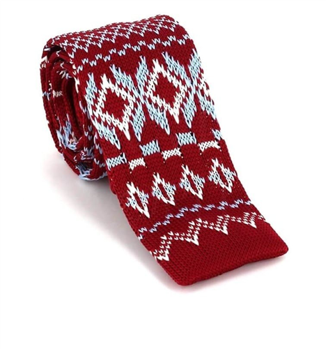 Gravata Ponto Vermelha Estampada Invernal