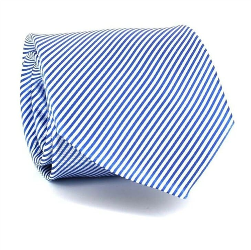 Gravata Riscas Azul e Branca