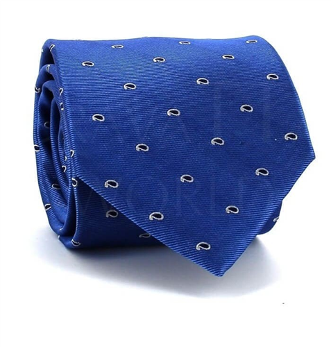 Gravata Seda Paisley Azul