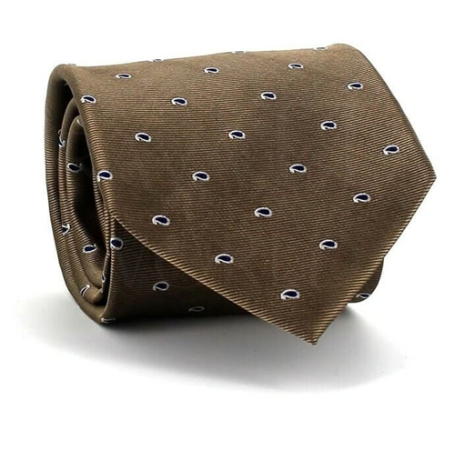 Gravata Seda Paisley Ocre