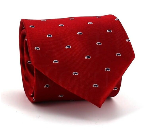 Gravata Seda Paisley Vermelha