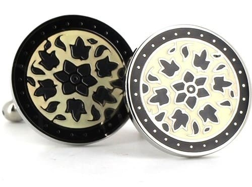 Botões de Punho Esmaltados Circulares I