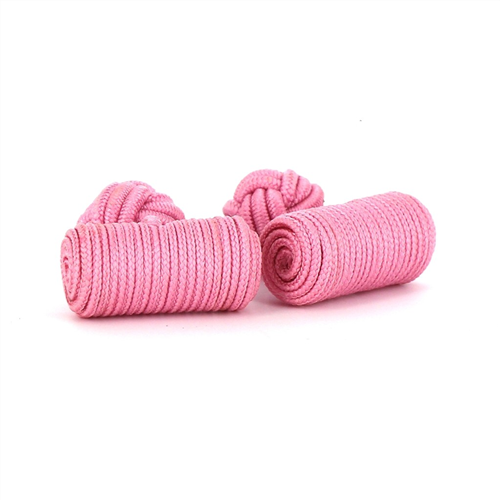 Botões de Punho Barril Rosa Claro