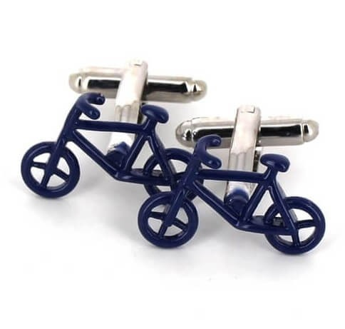 Botões de punho Bicicletas Azuis