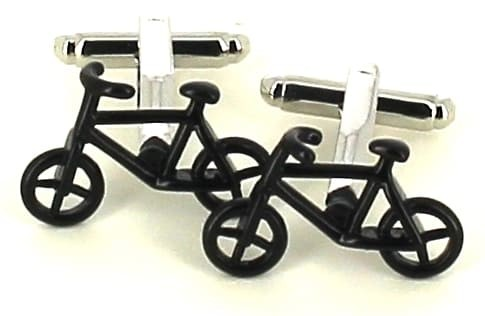 Botões de punho Bicicletas Pretas