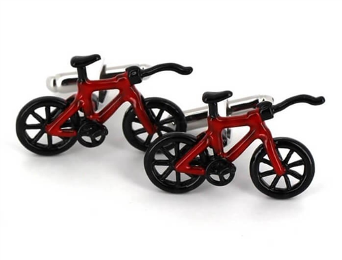 Botões de Punho Bicicletas Vermelhas