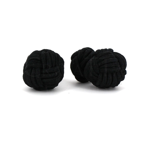 Botões de punho Bola Grande Preto
