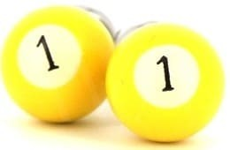 Botões de punho Bolas de Bilhar Amarelo 1