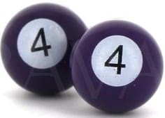 Botões de Punho Bolas de Bilhar Roxo 4