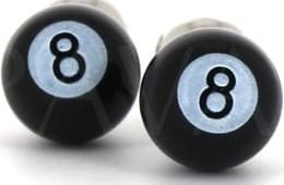Botões de punho Bolas de Bilhar Preto 8