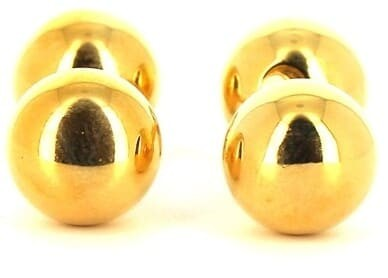 Botões de punho Bolas Douradas