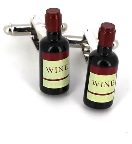Botões de Punho Garrafas de Vinho
