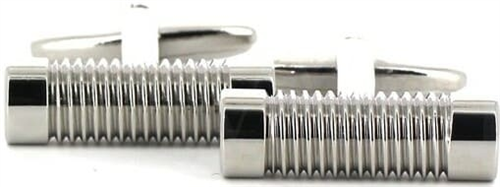 Botões de Punho Cilíndricos Riscados II