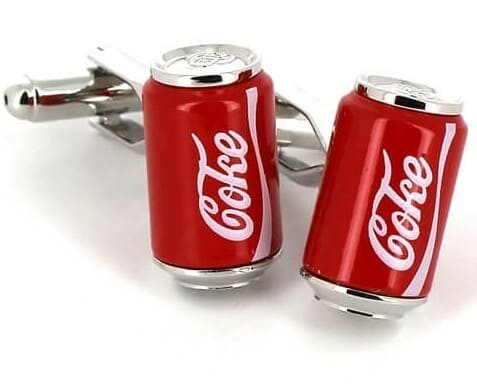 Botões de punho Coke