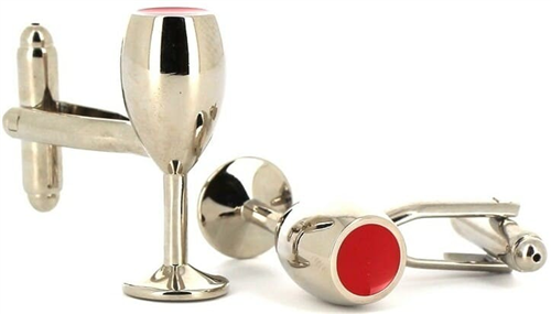 Botões de Punho Taças de Vinho II