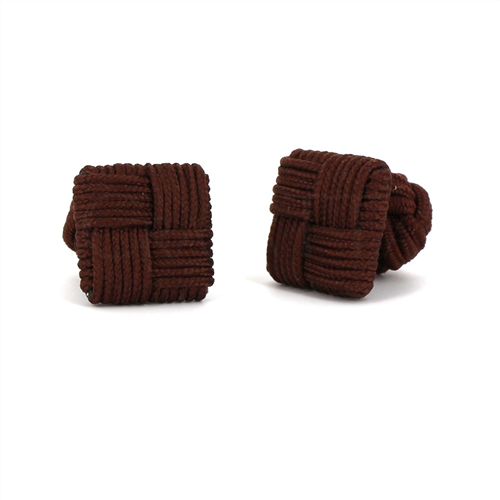 Botões de Punho Quadrados Chocolate