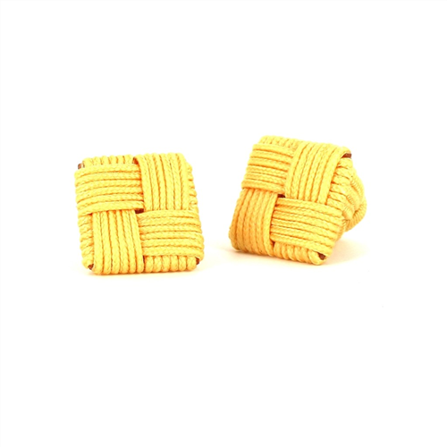 Botões de punho Quadrado Dourado