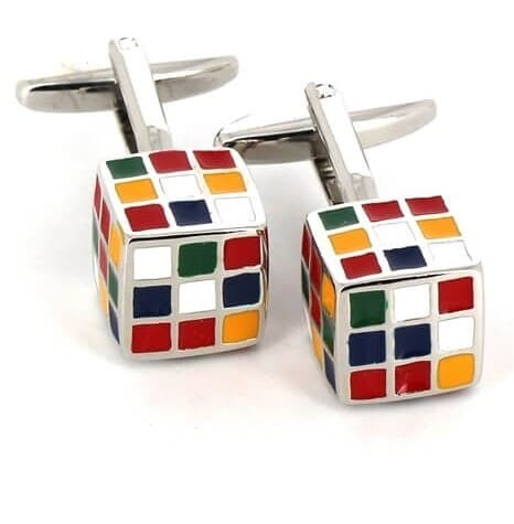 Botões de punho Cubos de Rubik