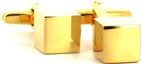 Botões de punho Cubos Dourados