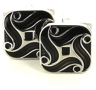 Botões de Punho Design Esmaltado