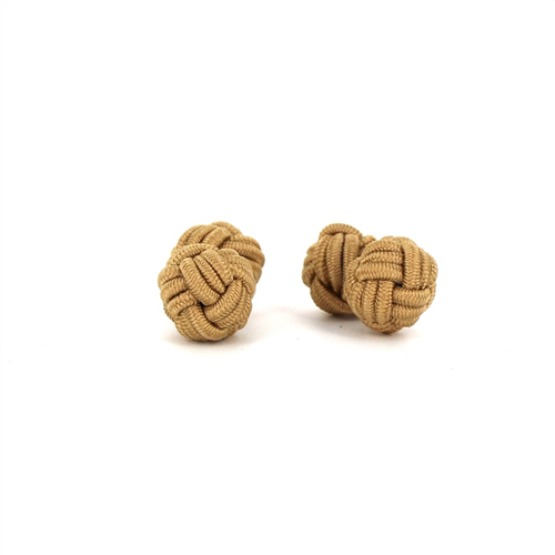 Botões de Punho Dupla Bola Bege