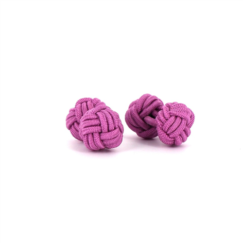 Botões de Punho Dupla Bola Magenta