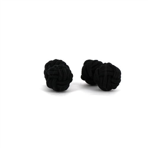 Botões de Punho Dupla Bola Preto