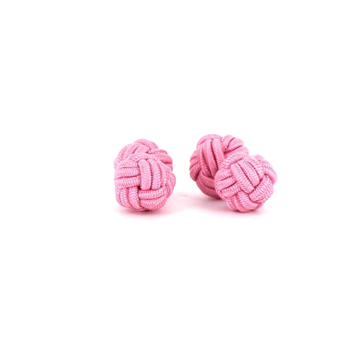 Botões de punho Dupla Bola Rosa Claro