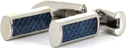 Botões de Punho Esmaltados Azul Turquesa