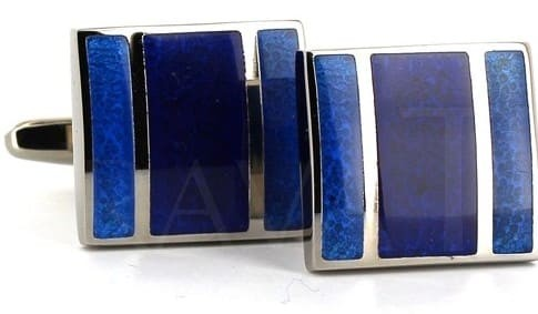 Botões de Punho Esmaltados Azuis I