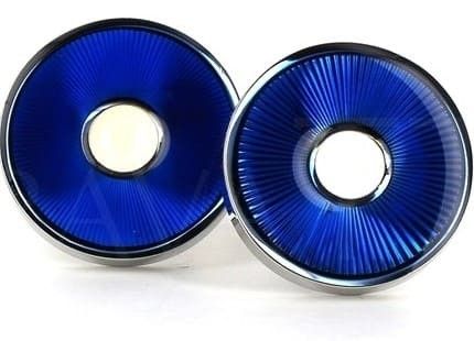 Botões de Punho Esmaltados Circulares Azul Intenso