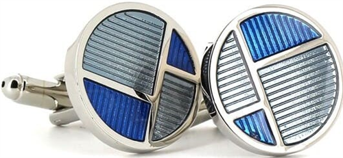 Botões de punho Esmaltados Circulares II