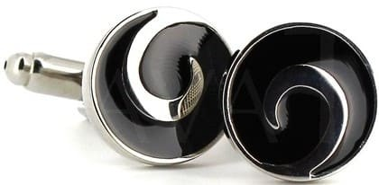 Botões de Punho Espiral Esmaltados