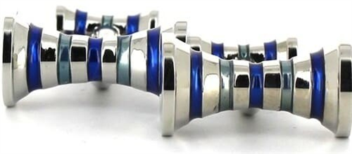 Botões de Punho Esmaltados Hipérboles Azuis II