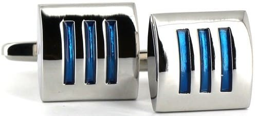 Botões de Punho Esmaltados Turquesa