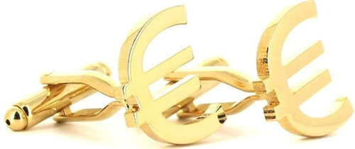 Botões de punho Euro Dourados