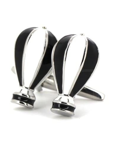 Botões de punho Balões Preto Branco