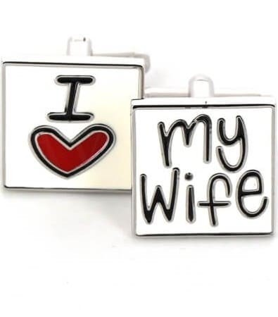 Botões de punho I Love My Wife